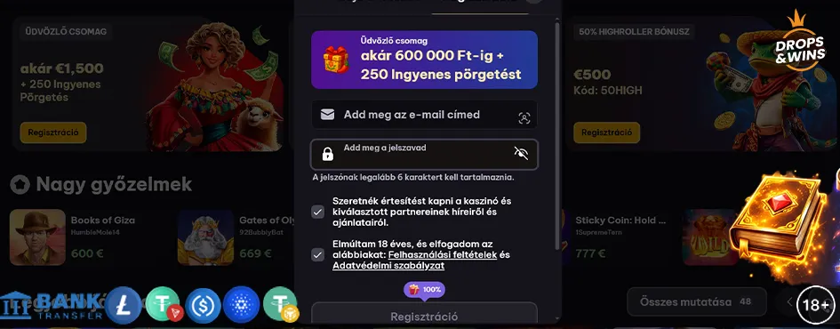 Spinmacho Kaszinó Bejelentkezés, Regisztráció és KYC