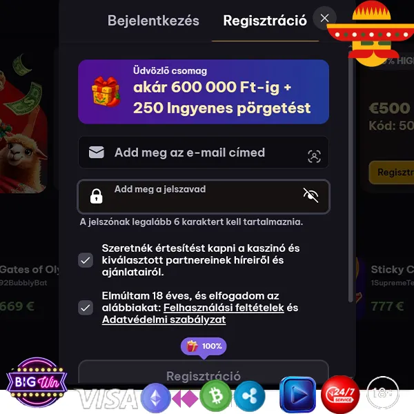 Spinmacho Casino homepage overview for Hungarian players